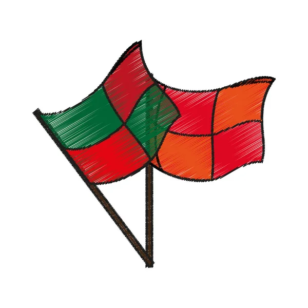 Design de bandeira desportiva isolada — Vetor de Stock
