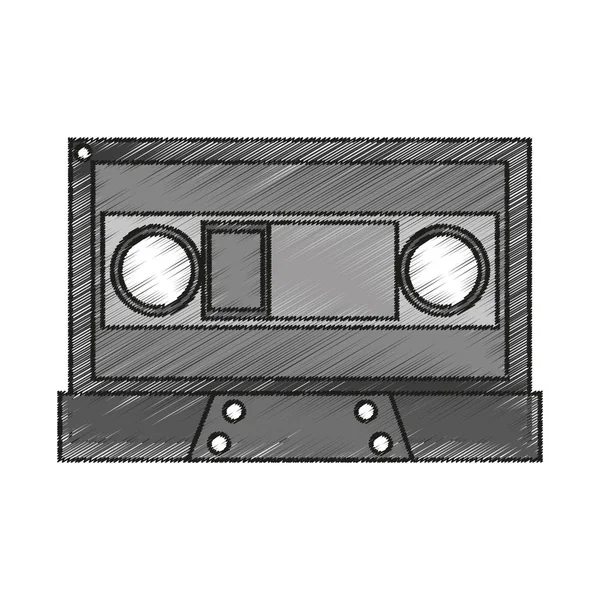 Diseño de dispositivo de cassette aislado — Vector de stock