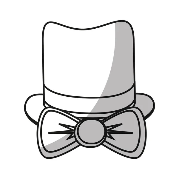 Izolované bokovky klobouk a motýlek design — Stockový vektor
