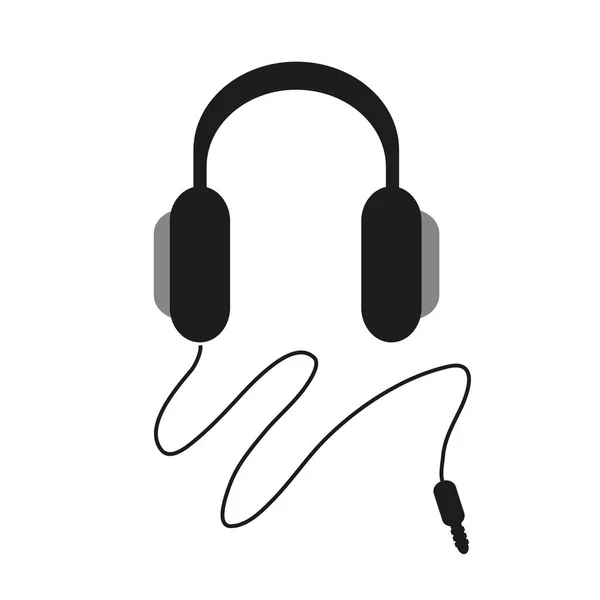 Diseño de auriculares aislados — Vector de stock