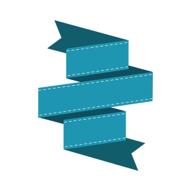 İzole mavi şerit tasarımı