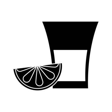 Limon tasarımı ile izole tekila shot