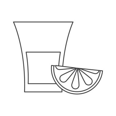 Limon tasarımı ile izole tekila shot