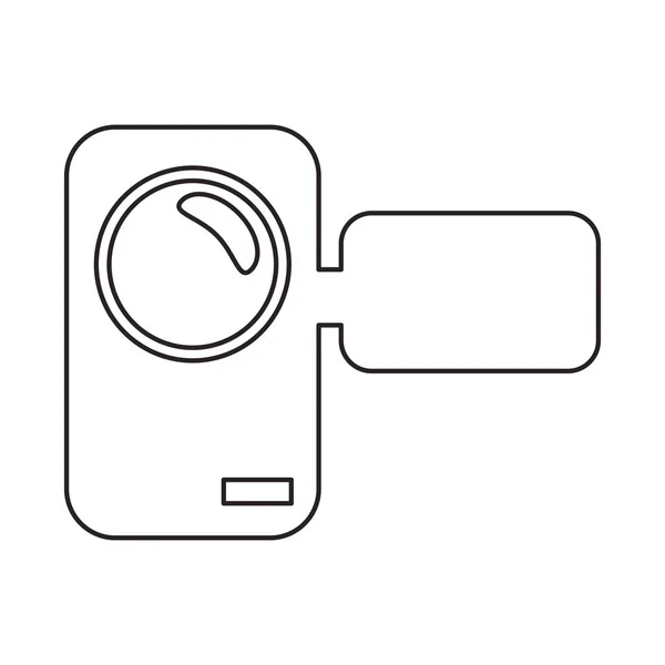 Projeto de dispositivo de videocamera isolado — Vetor de Stock