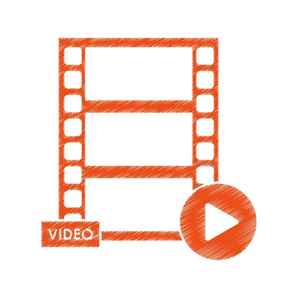 Isoliertes Filmstreifendesign — Stockvektor