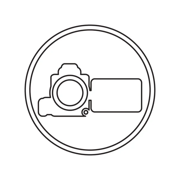 Projeto de dispositivo de videocamera isolado — Vetor de Stock
