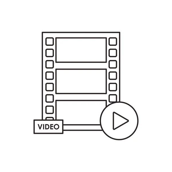 Isoliertes Filmstreifendesign — Stockvektor