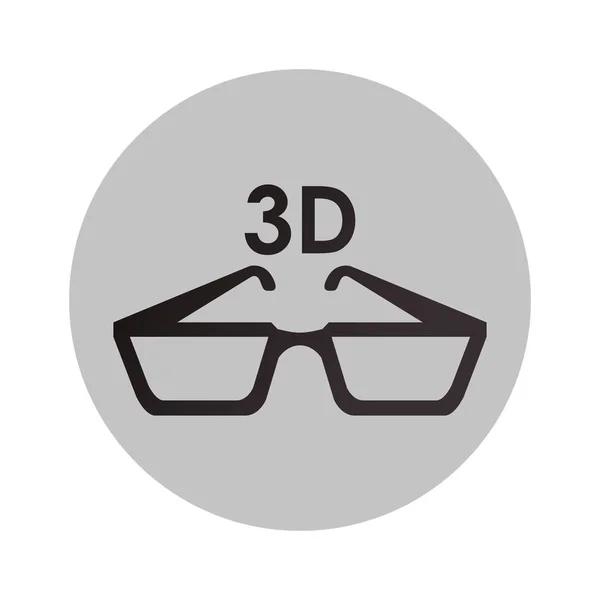 Изолированный дизайн 3D очков — стоковый вектор