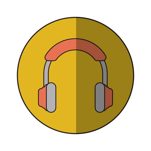 Isoliertes Kopfhörerdesign — Stockvektor