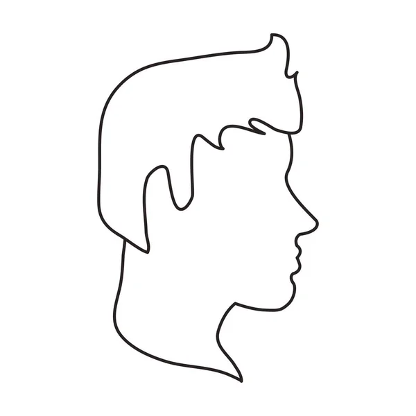 Design de perfil de cabeça de homem isolado — Vetor de Stock