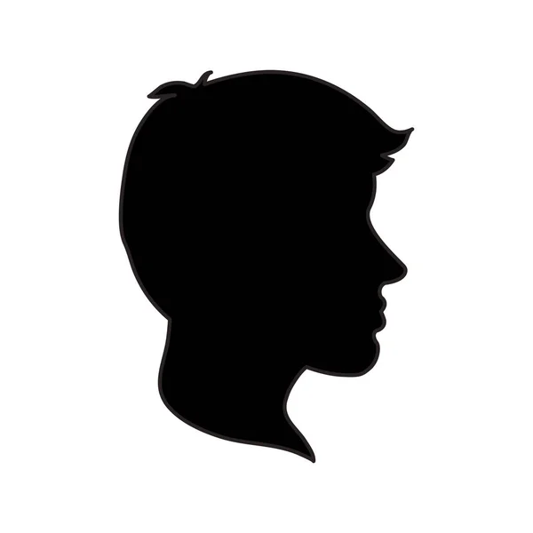 Diseño de perfil de cabeza de hombre aislado — Vector de stock