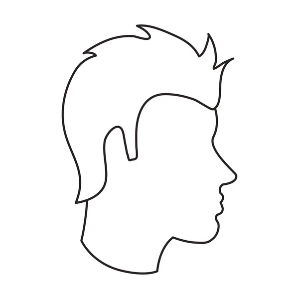 Isolated man head profile design — Stock Vector