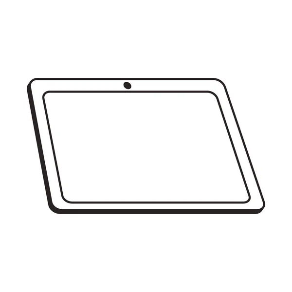 Design izolat al dispozitivului tabletă — Vector de stoc
