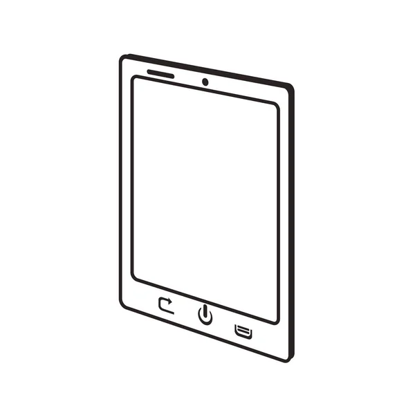 격리 된 태블릿 장치 디자인 — 스톡 벡터
