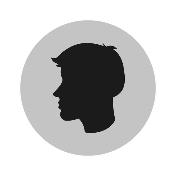 Isolated man head profile design — Stock Vector
