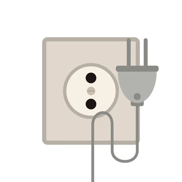 Σχεδιασμός απομονωμένες ηλεκτρικό βύσμα — Διανυσματικό Αρχείο