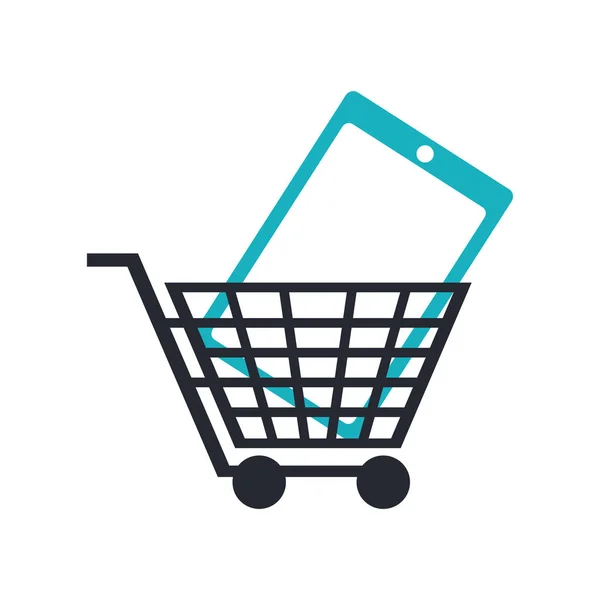 Isolerade cart och shopping design — Stock vektor