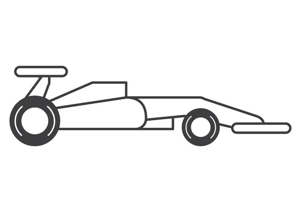 Rennwagen mit Formel-Rennkonzept — Stockvektor