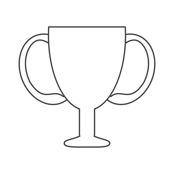 Na białym tle trofeum Pucharu design — Wektor stockowy