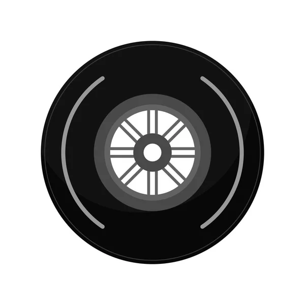 Diseño de la rueda del vehículo aislado — Archivo Imágenes Vectoriales