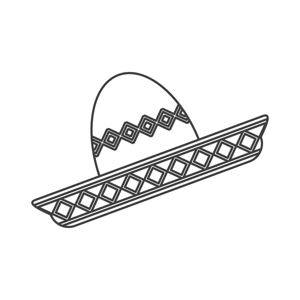 Elszigetelt mexikói kalap design — Stock Vector