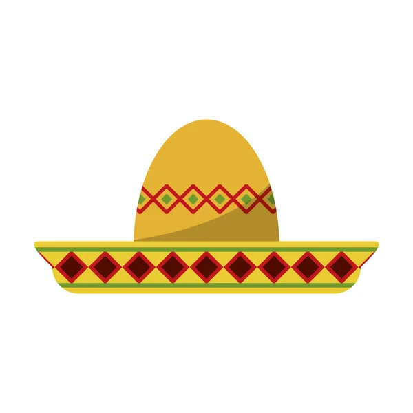 Diseño de sombrero mexicano aislado — Vector de stock