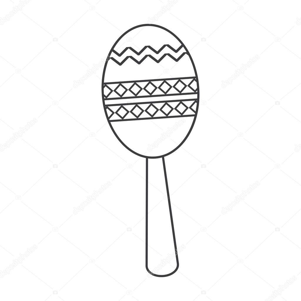Isolated maraca instrument design — Stock Vector © jemastock 131348268