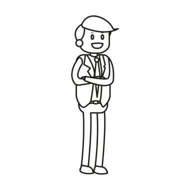 İzole iş adamı tasarım