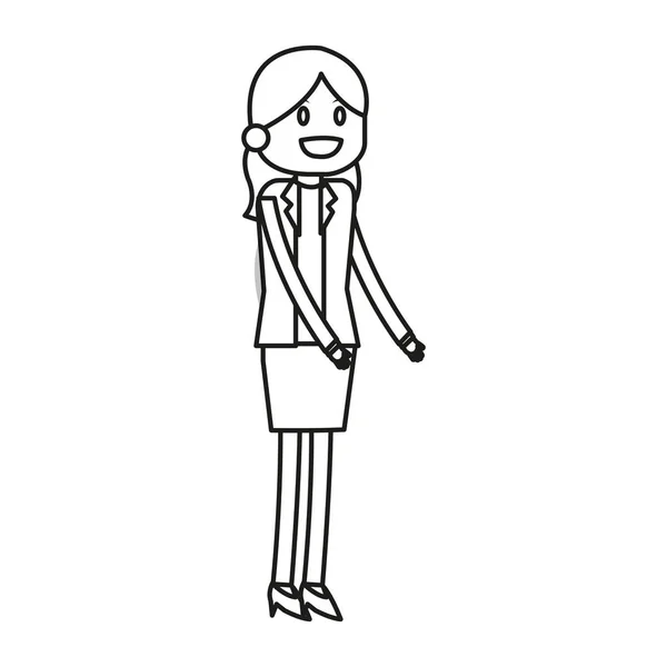 Conception de femme d'affaires isolée — Image vectorielle