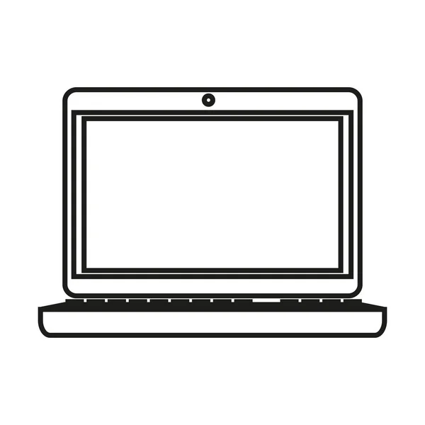 Isoliertes Laptop-Gerätedesign — Stockvektor