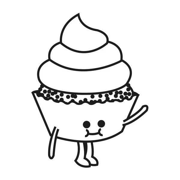 Απομονωμένη cupcake σχεδίου — Διανυσματικό Αρχείο