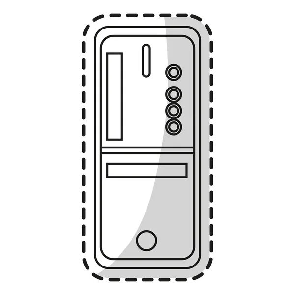 Diseño de dispositivo de CPU aislado — Vector de stock