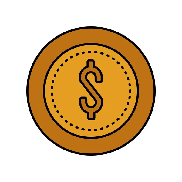 Geïsoleerde munt ontwerp — Stockvector