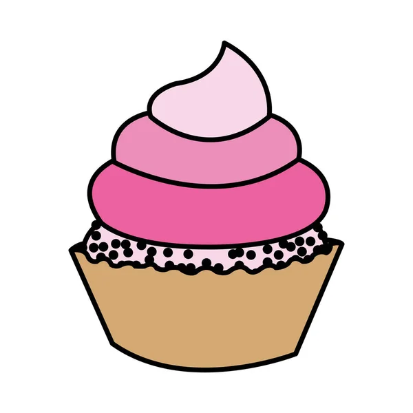 Design de cupcake isolado — Vetor de Stock