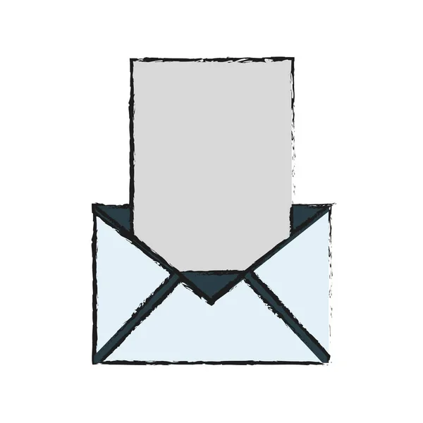 Geïsoleerde e-mail envelopontwerp — Stockvector