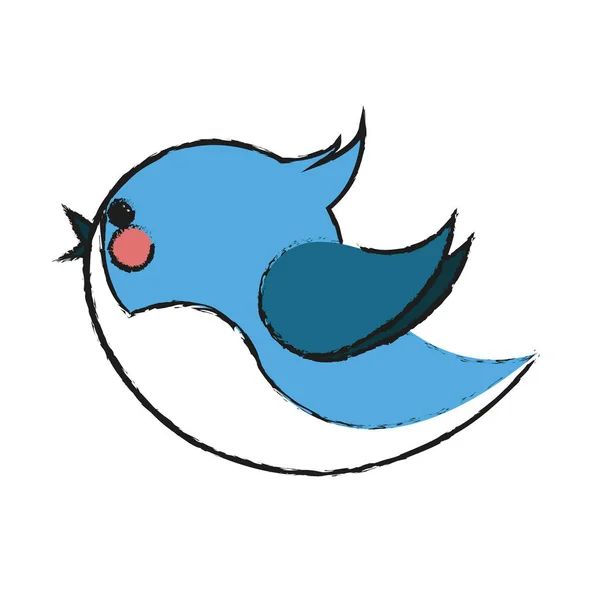 隔離された鳥漫画デザイン — ストックベクタ