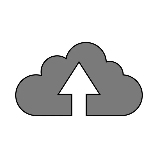 Diseño de computación en nube aislada — Vector de stock