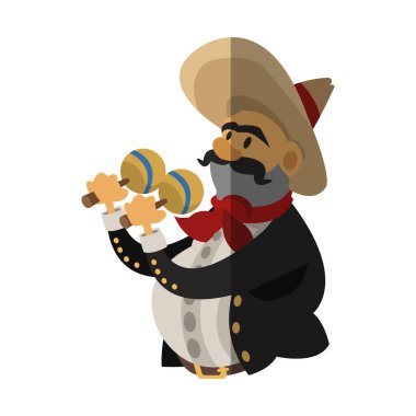 İzole Meksika adam tasarım