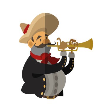 İzole Meksika adam tasarım