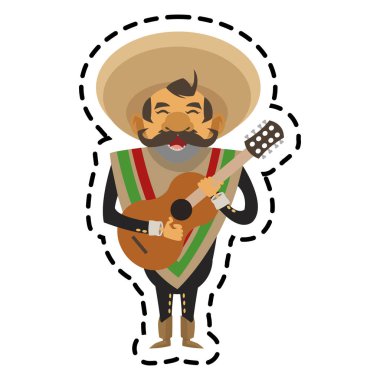 İzole Meksika adam tasarım