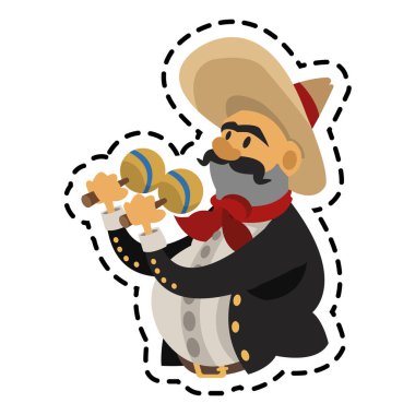 İzole Meksika adam tasarım