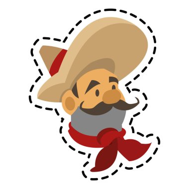 İzole Meksika adam tasarım