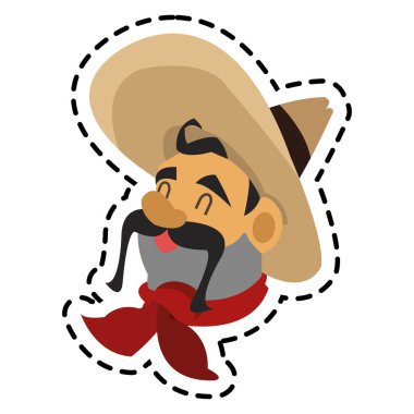 İzole Meksika adam tasarım