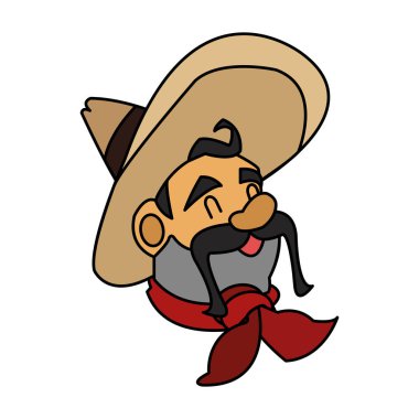 İzole Meksika adam tasarım