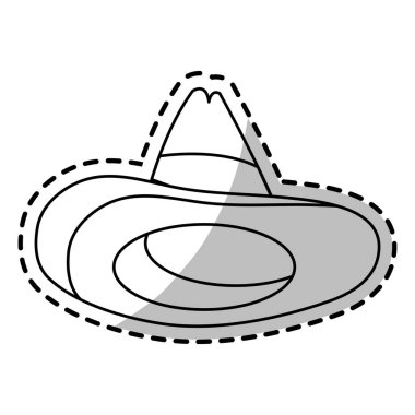 İzole Meksika şapka tasarım