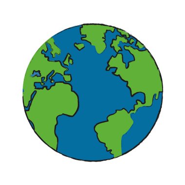 İzole gezegenin küre tasarımı