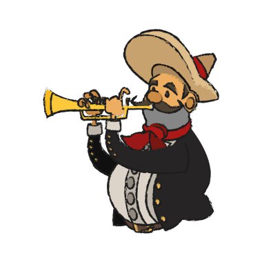 İzole Meksika adam tasarım