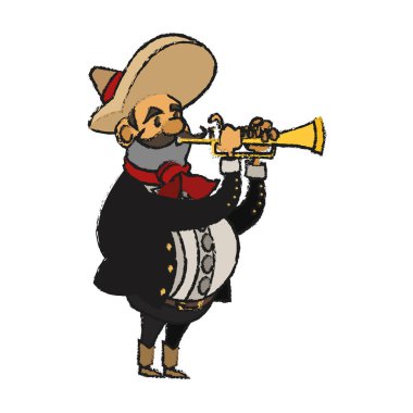 İzole Meksika adam tasarım