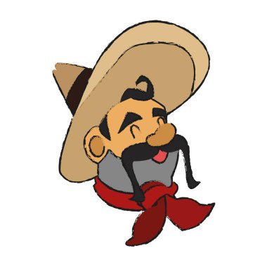 İzole Meksika adam tasarım