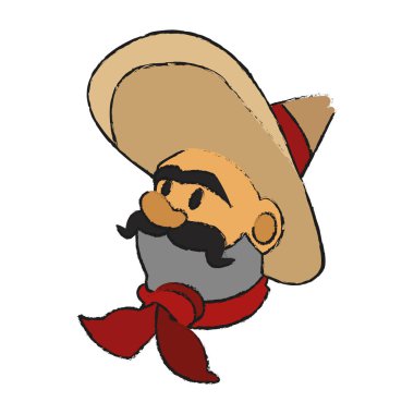 İzole Meksika adam tasarım